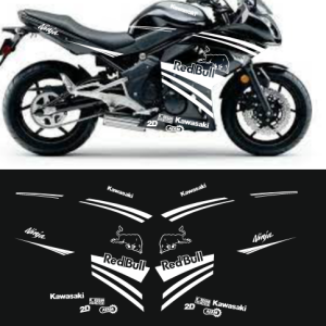 Kit stickere compatibile kawasaki ninja 250 model 2013–2017 Redbull