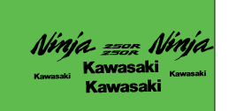 Kit stickere compatibile kawasaki ninja 250 model 2008–2012 customizabile