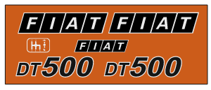 Kit stickere tractor Fiat 500 DT