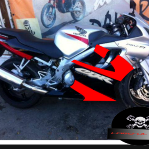 kit Stickere Moto compatibile Honda Cbr 600 f4i rosu argintiu  negru
