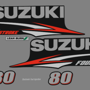   stickere barci customizabile compatibile Suzuki Fourstroke 80  Lean Burn