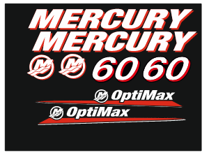   stickere motor barca compatibile Mercury 60 customizabile
