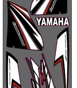 Kit stickere Yamaha Aerox R 2008 model pentru scuter Negru